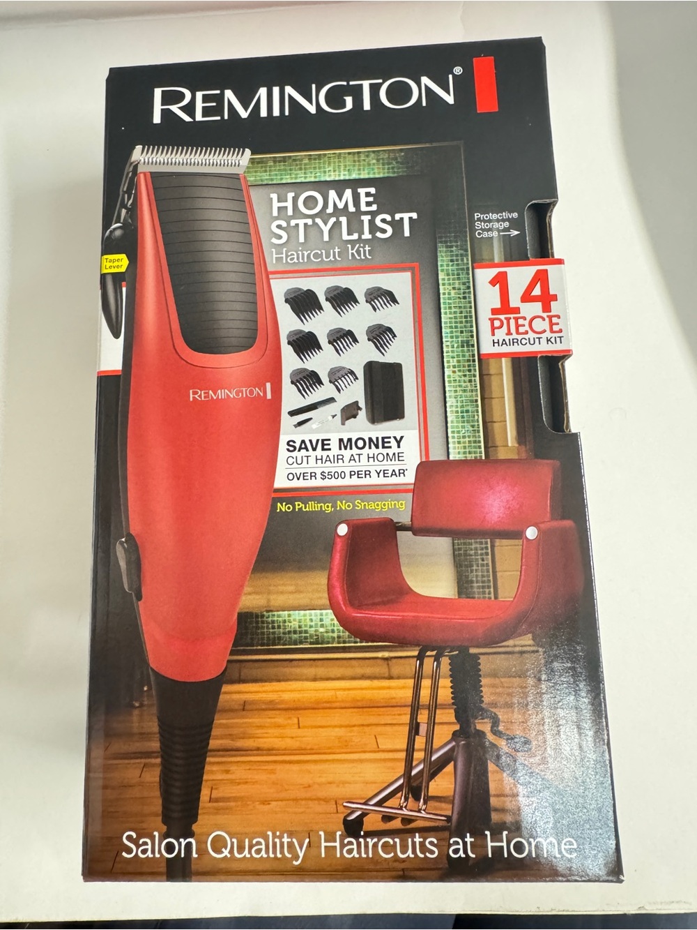 Remington Red and Black Home Stylist Haircut Kit 14-Piece
